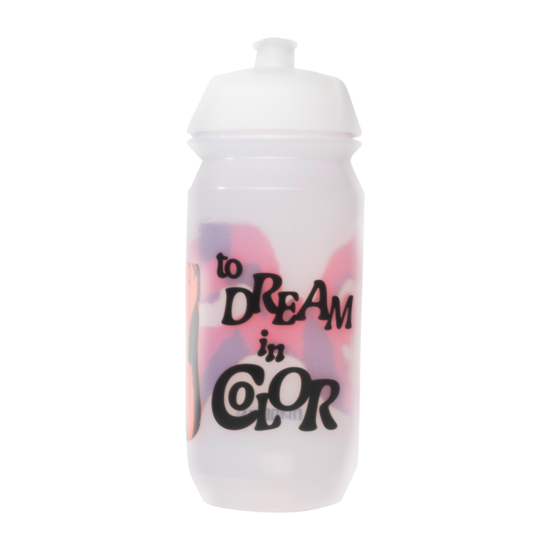 cycling water bottle with red and black art work